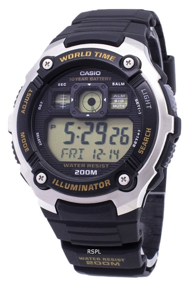 Casio ungdom AE-2000W-9AV Illuminator 200M digitalt Herreur