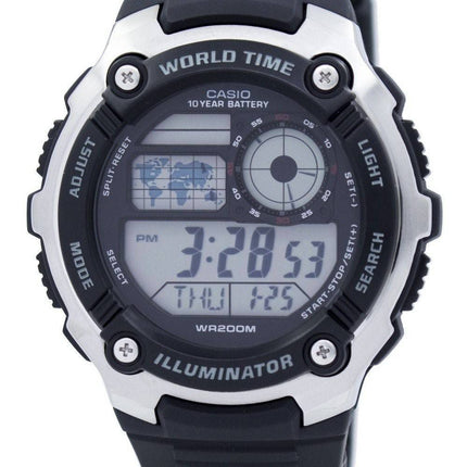 Casio ungdom Illuminator verden tid Digital AE-2100W-1AV AE2100W-1AV Herreur