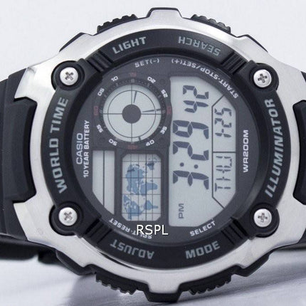 Casio ungdom Illuminator verden tid Digital AE-2100W-1AV AE2100W-1AV Herreur