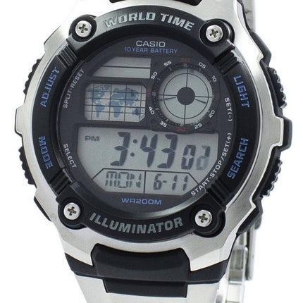 Casio ungdom Illuminator verden tid Digital AE-2100WD-1AV AE2100WD-1AV Herreur