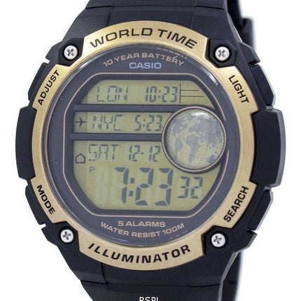Casio ungdom Illuminator verden tid Alarm AE-3000W-9AV AE3000W-9AV Herreur