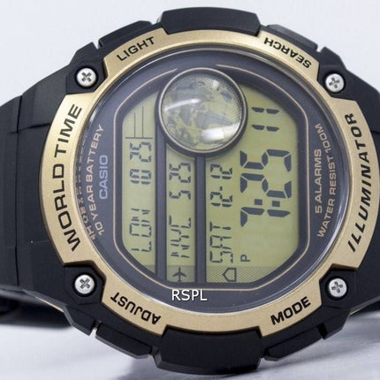 Casio ungdom Illuminator verden tid Alarm AE-3000W-9AV AE3000W-9AV Herreur