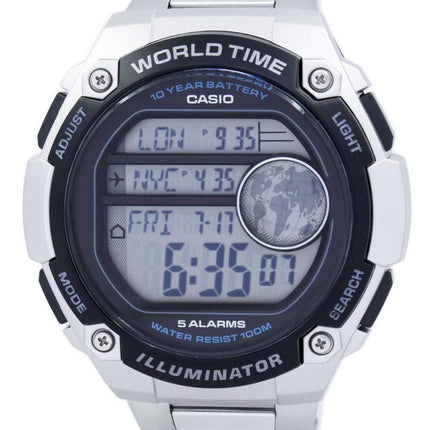 Casio ungdom Illuminator verden tid Digital AE-3000WD-1AV AE3000WD-1AV Herreur