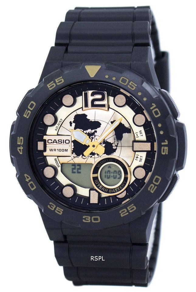 Casio verden tid Alarm Analog Digital AEQ-100BW-9AV Herreur