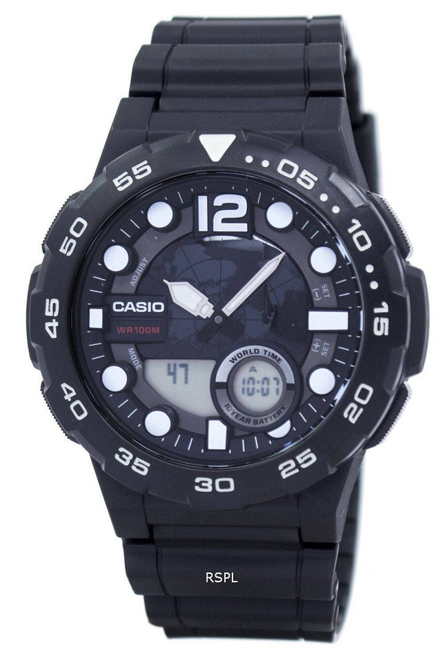 Casio verden tid Alarm Analog Digital AEQ-100W-1AV Herreur