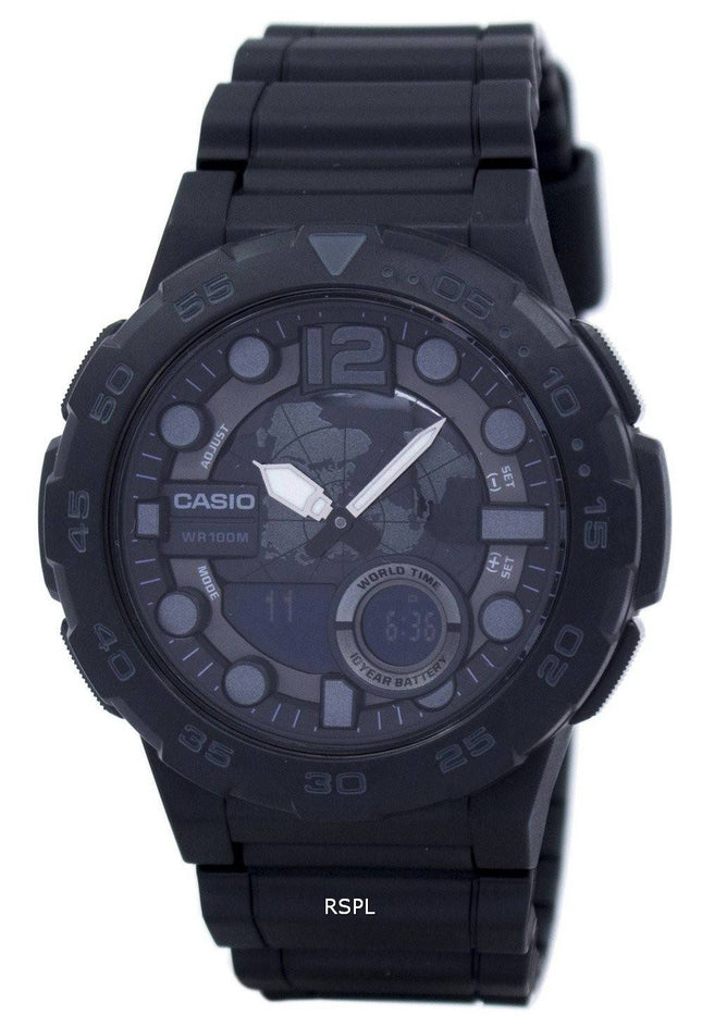 Casio verden tid Alarm Analog Digital AEQ-100W-1BV Herreur