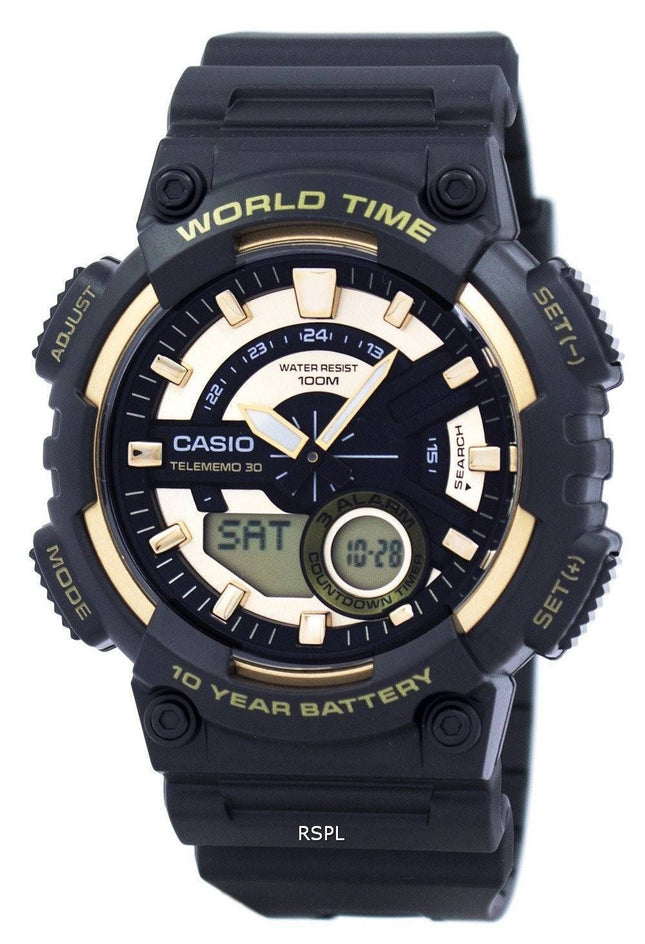 Casio ungdom serie Telememo 30 verden tid Alarm AEQ-110BW-9AV Herreur