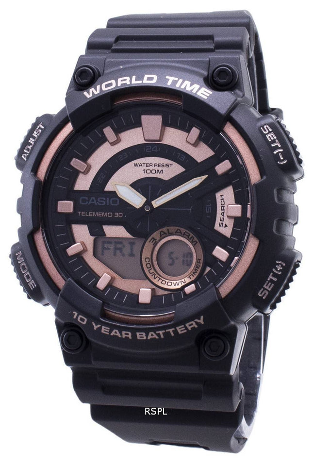 Casio ungdom AEQ-110W-1A3V AEQ110W-1A3V analog digital Herre ur