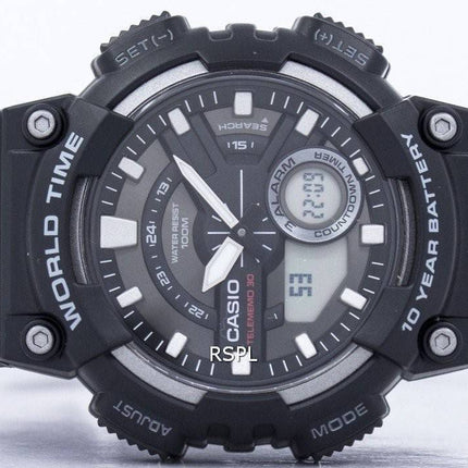 Casio Telememo 30 verden tid Alarm Analog Digital AEQ-110W-1AV Herreur