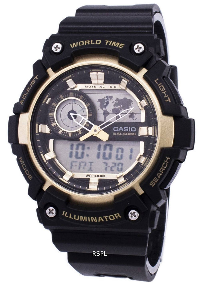 Casio Illuminator verden tid Alarm AEQ-200W-9AV AEQ200W-9AV Herreur