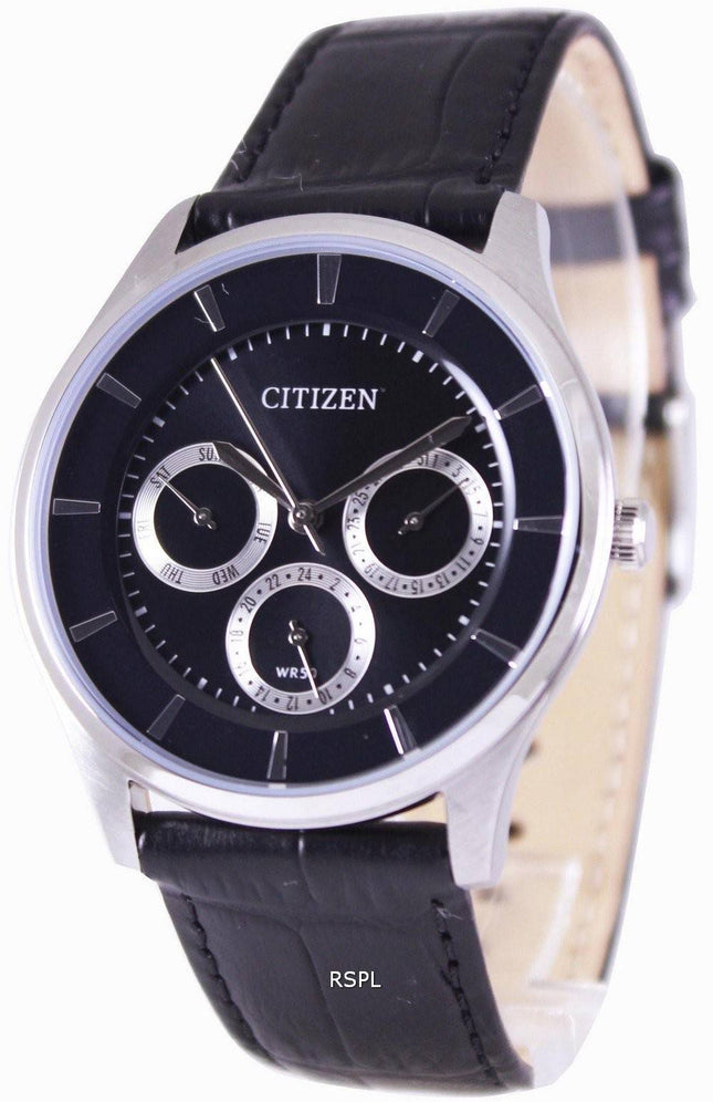 Borger Multifunktion Quartz Black Dial AG8351-01E Herreur