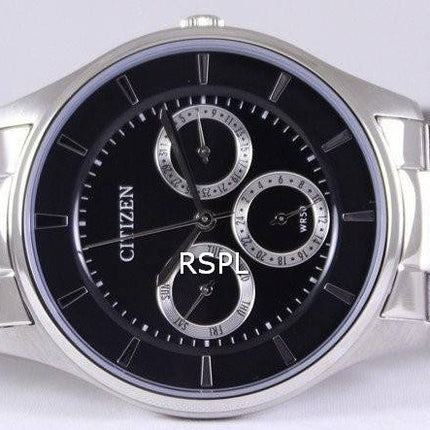 Borger Multifunktion Quartz Black Dial AG8351-51E Herreur