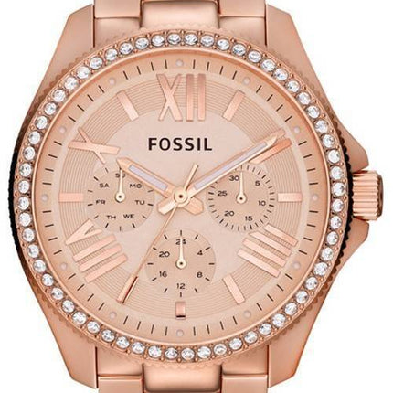 Fossile Cecile multifunktions Crystal Rose guld-Tone AM4483 kvinders ur