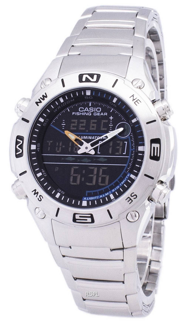 Casio Analog Digital fiskeri Gear verden tid AMW-703D-1AVDF AMW-703D-1AV Herreur