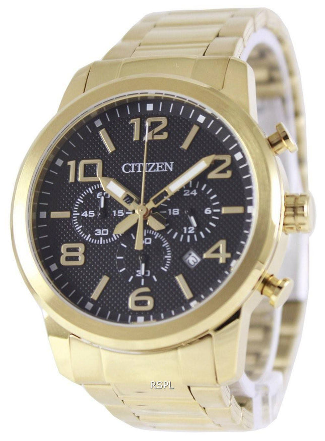 Borger Chronograph guld Tone AN8052-55E Herreur
