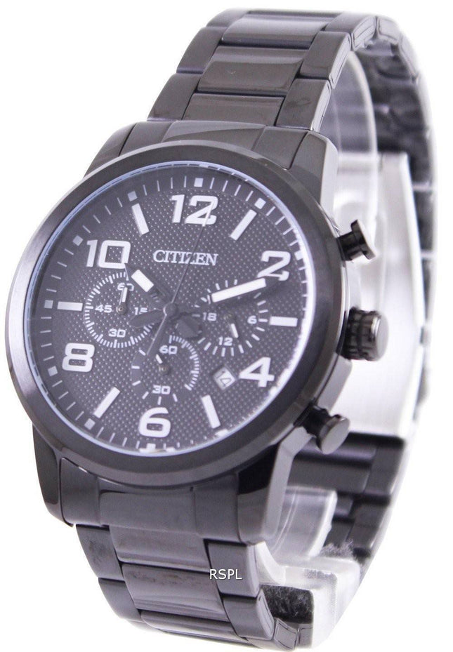 Borger sort IP kvarts Chronograph AN8055-57E Herreur