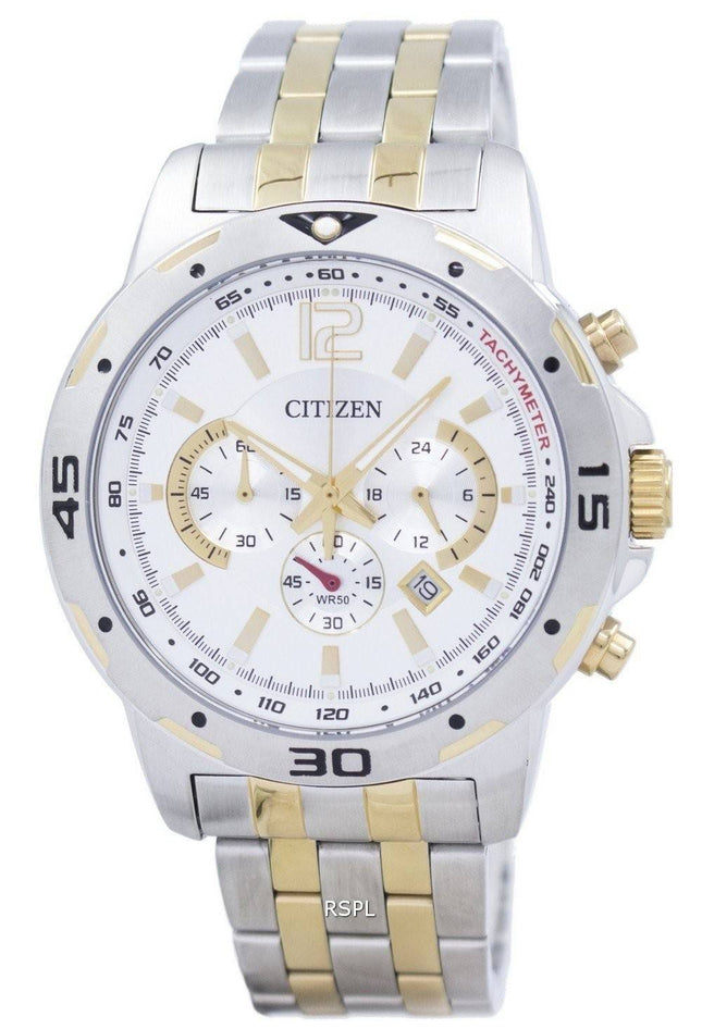 Borger Chronograph Tachymeter kvarts AN8104-53A Herreur