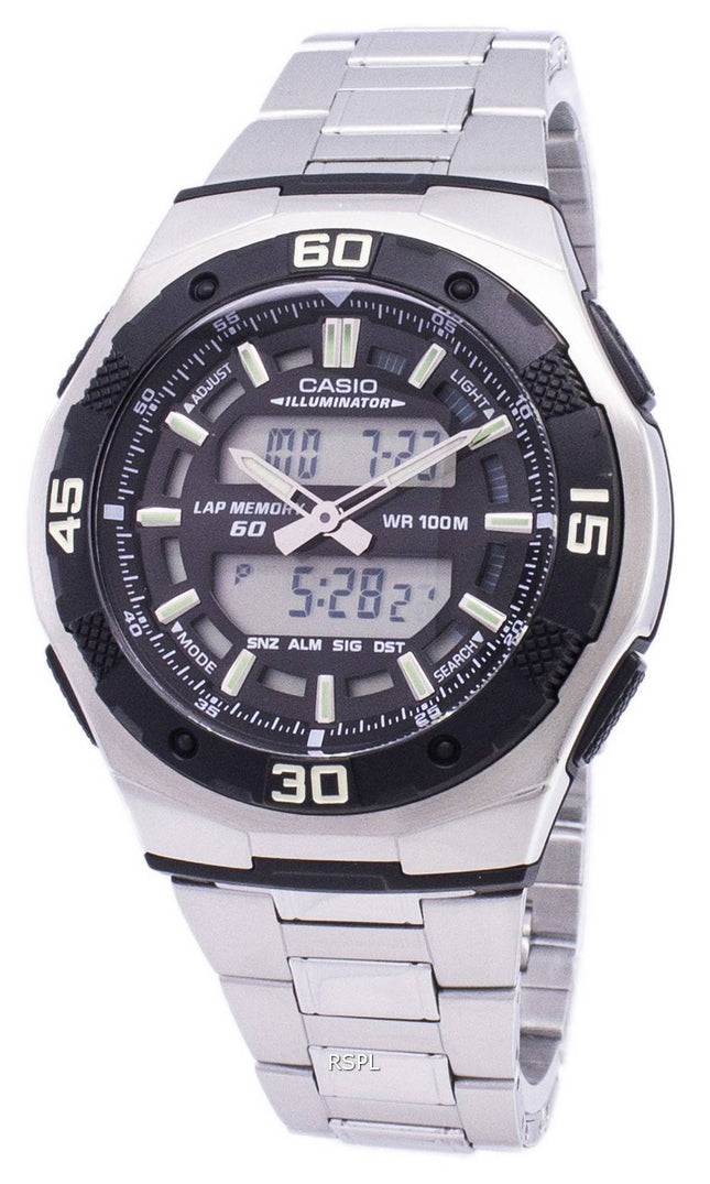 Casio Analog Digital ungdom serie Illuminator AQ-164WD-1AVDF AQ-164WD-1AV Herreur