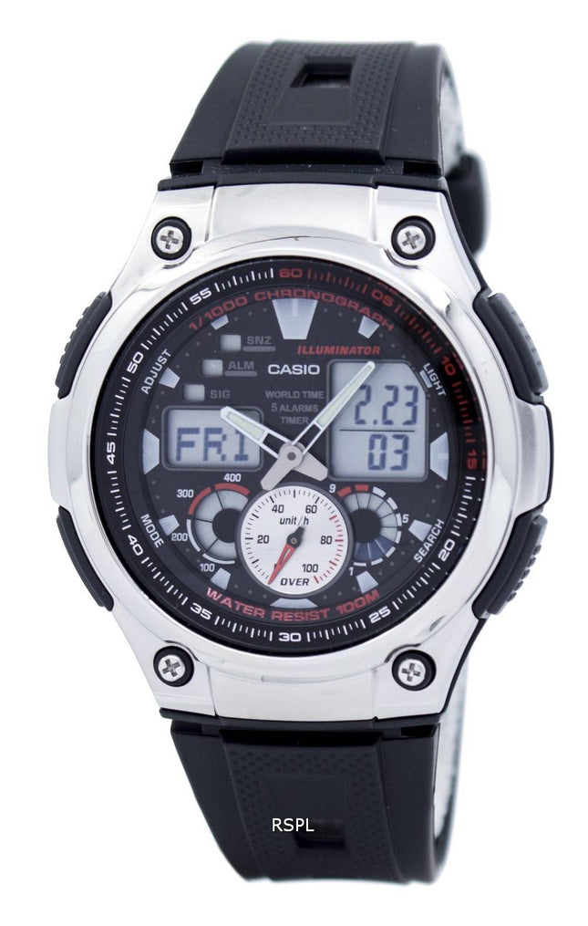 Casio Analog Digital ungdom serie Illuminator AQ-190W-1AVDF AQ-190W-1AV Herreur