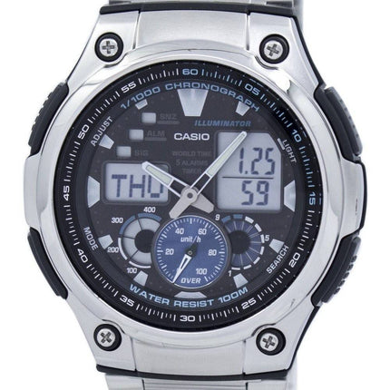 Casio Chronograph World Time Analog Digital AQ-190WD-1AV AQ190WD-1AV Herreur