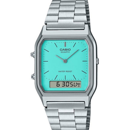 Casio Vintage Analog Digital Blue Dial Quartz AQ-230A-2A2 Dameur