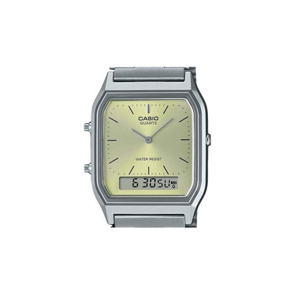 Casio Vintage Analog Digital Light Champagne Urskive Quartz AQ-230A-9AMQY Unisex Ur