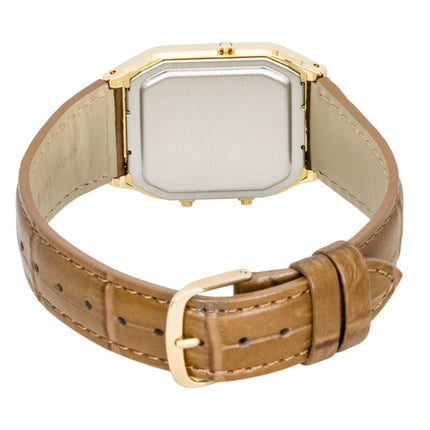 Casio Vintage Analog Digital Læderrem Guld Skive Quartz AQ-230EGL-9A Unisex Ur