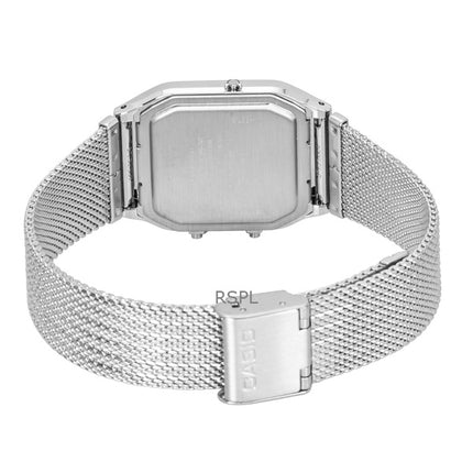 Casio Vintage Analog Digital Rustfrit Stål Mesh Armbånd Blå Skive Quartz AQ-230EM-2A Unisex Ur