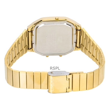 Casio Vintage Analog Digital Guldtonet Rustfrit Stål Guld Skive Quartz AQ-240EG-9A Unisex Ur