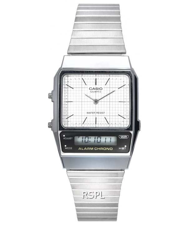Casio Vintage Analog Digital White Dial Quartz AQ-800E-7A AQ800E-7 Unisex Ur