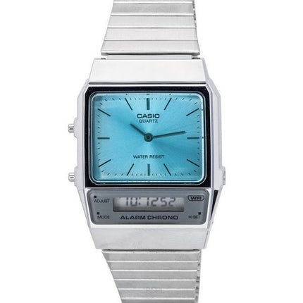 Casio Vintage Analog Digital rustfrit stål Armbånd Quartz AQ-800EC-2A AQ800EC-2 Unisex ur