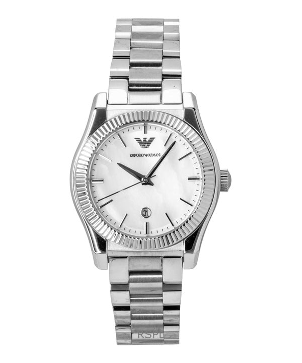 Emporio Armani rustfrit stål perlemor urskive kvarts AR11723 dameur