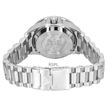 Emporio Armani Sea Explorer rustfrit stål blå urskive dykkerautomatik AR60090 200M herreur
