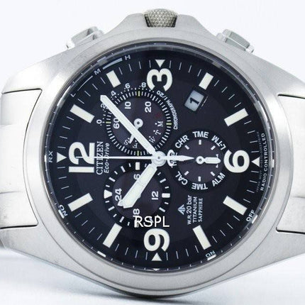 Citizen Promaster Land Titanium Eco-Drive Radio kontrolleret Chronograph AS4030-59E Herreur