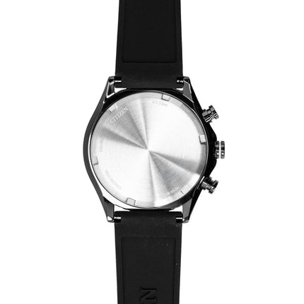Citizen Eco-Drive kronograf silikonerem sort urskive solcelle AT2565-05E 100M herreur