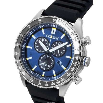 Citizen Eco-Drive Chronograph Silikonerem Blå Skive AT2569-04L 100M Herreur