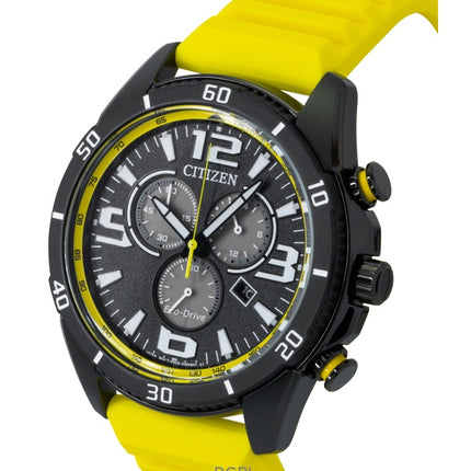 Citizen Brycen kronograf silikonerem sort urskive Eco-Drive AT2585-08E 100M herreur