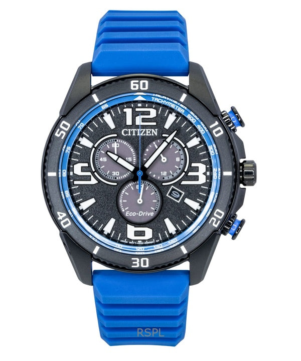 Citizen Brycen kronograf silikonerem sort urskive Eco-Drive AT2586-05E 100M herreur