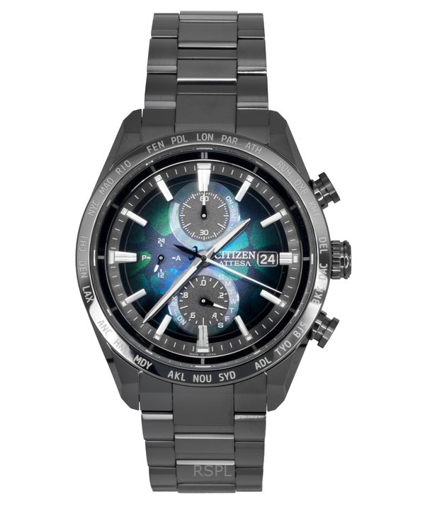 Citizen Attesa radiostyret kronograf super titanium flerfarvet urskive Eco-Drive AT8286-65E 100M herreur