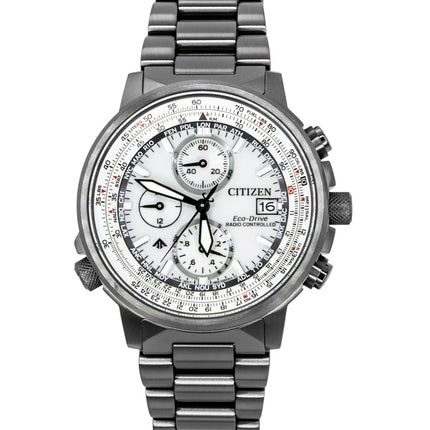Citizen Promaster Navihawk AT Chronograph Rustfrit Stål Sølv Skive Eco-Drive Dykkerur AT8304-57A 200M Herreur