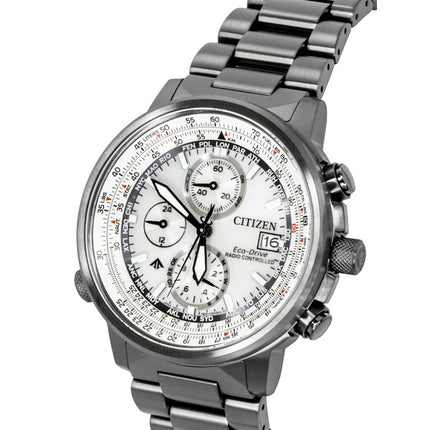 Citizen Promaster Navihawk AT Chronograph Rustfrit Stål Sølv Skive Eco-Drive Dykkerur AT8304-57A 200M Herreur