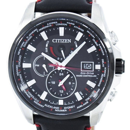 Citizen Eco-Drive Radio kontrolleret Chronograph World Time AT9036-08E Herreur
