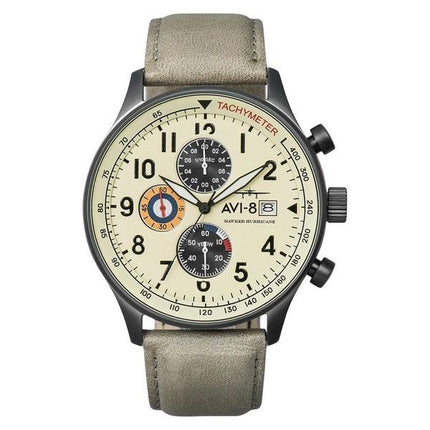 AVI-8 Hawker Hurricane Classic Chronograph Cream Beige Urskive Quartz AV-4011-0C herreur