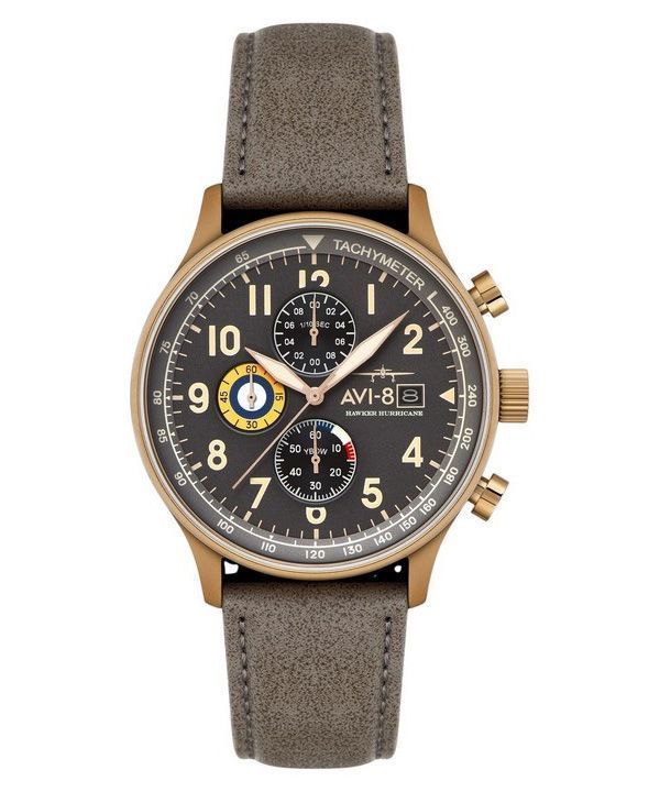 AVI-8 Hawker Hurricane Classic Chronograph Grey Dial Quartz AV-4011-0P herreur