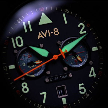 AVI-8 Hawker Hurricane Carey Dual Time Gutersloh rustfrit stål blå skive AV-4088-22 herreur