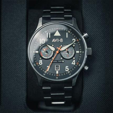 AVI-8 Hawker Hurricane Carey Dual Time Gutersloh rustfrit stål blå skive AV-4088-22 herreur