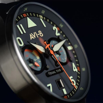 AVI-8 Hawker Hurricane Carey Dual Time Gutersloh rustfrit stål blå skive AV-4088-22 herreur