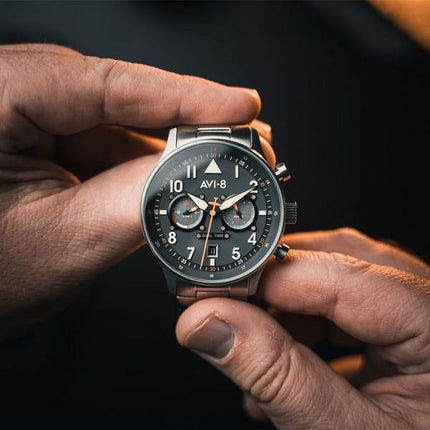 AVI-8 Hawker Hurricane Carey Dual Time Gutersloh rustfrit stål blå skive AV-4088-22 herreur
