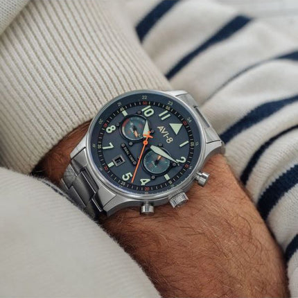AVI-8 Hawker Hurricane Carey Dual Time Gutersloh rustfrit stål blå skive AV-4088-22 herreur
