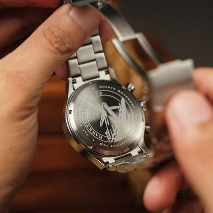 AVI-8 Hawker Hurricane Carey Dual Time Gutersloh rustfrit stål blå skive AV-4088-22 herreur